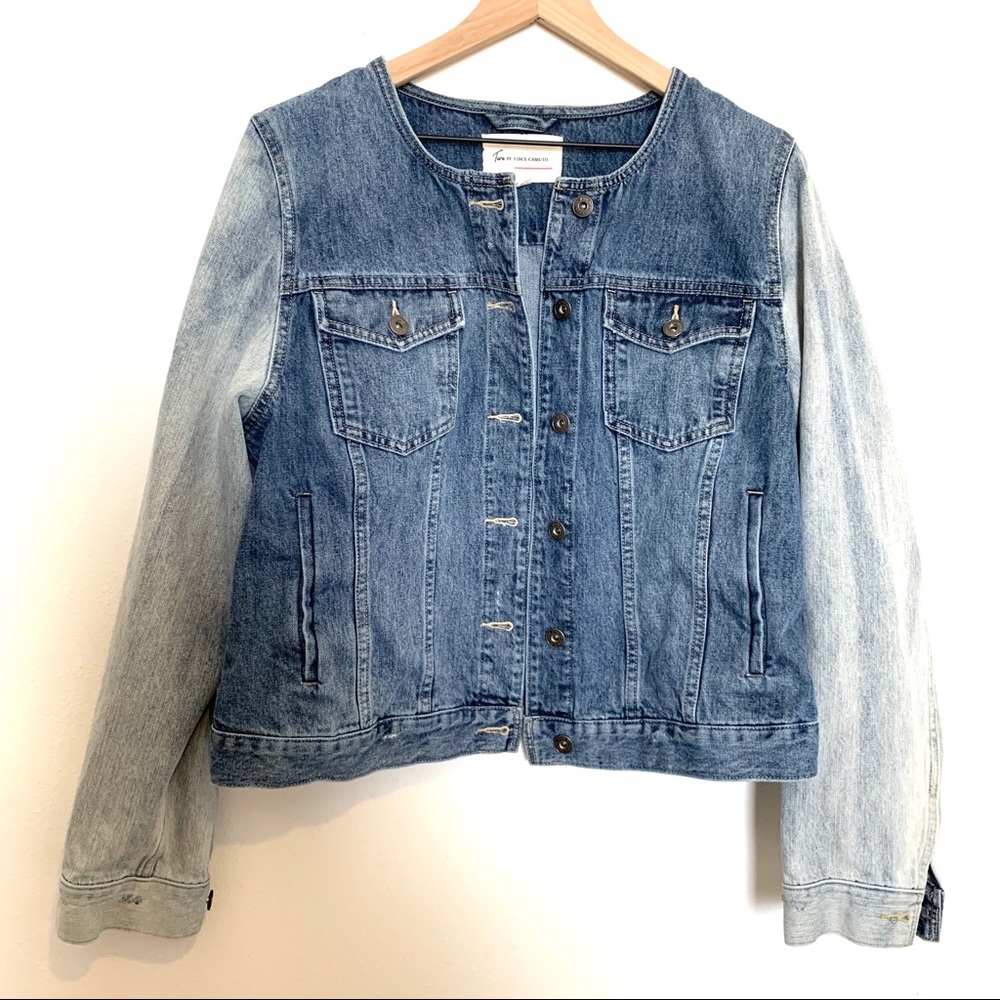 ✨ Two by Vince Camuto Collarless Jean Jacket ✨
